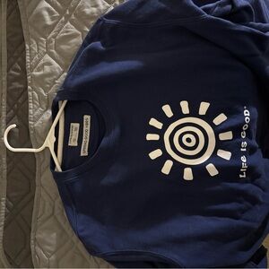 Life is Good Navy Blue crewneck